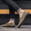Summer Suede Men Casual Shoes Outdoor Breathable Lightweight  Mens Walking Shoes Anti Slip Lightweight Driving Shoes