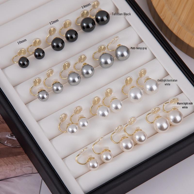 Элегантный ретро-клипс для ушей с жемчугом - Не требует прокола, Коллекция Осень/Зима 2025. Gold Ear Clip