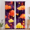 2 Pezzi Tende Oscuranti Stile Classico, Cielo Notturno Acquerello Blu Scuro con Stelle, Tende in Poliestere per Camera da Letto Bambini Bagno