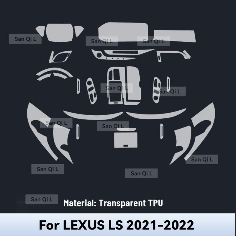 Transparent TPU For LEXUS LS 2021 2022 Car Center Console Media Dashboard Navigation Anti-scratch Protector Interior Film