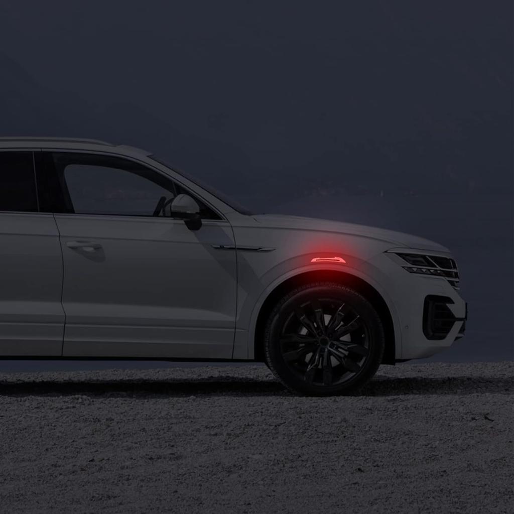 RUANTE Universal Car Reflective Stickers Super Reflectives Rearview Mirror Trim Stickers Cars Anti-Collision Strips Reflection Warning Decals