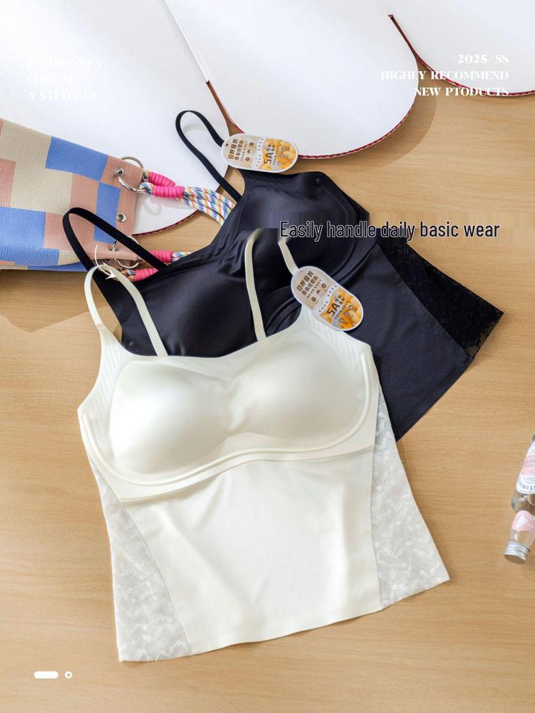 Silk Lace No-Bra Camisole: Jelly Soft, Sexy Supportive Undergarment
