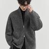 Men's Winter Stand Collar Wool Blend Zipper Cardigan