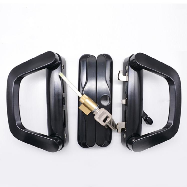 Easy Installation Patio Door Handle with for Key Zinc Alloy White/Black Door Han