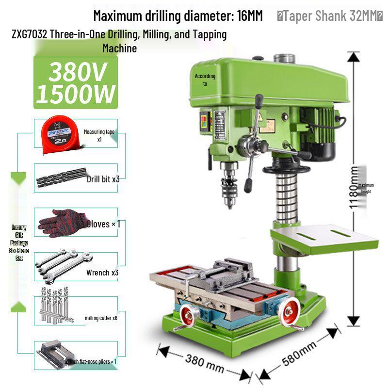 Xizi Longtai 220V Industrial Multifunctional 16MM High-Power Precision Drill Press for Household Use