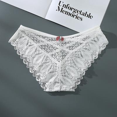 Ladies' Panties Seamless Mid Waist Summer Underwear with Lace Thin Design Breathable Pure Cotton Interior Fashion Triangle Pants