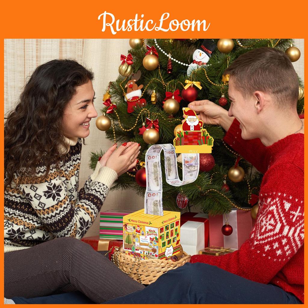 Yellow Santa Gift Container With Coin Slot For Christmas Festivities And Party Decorations