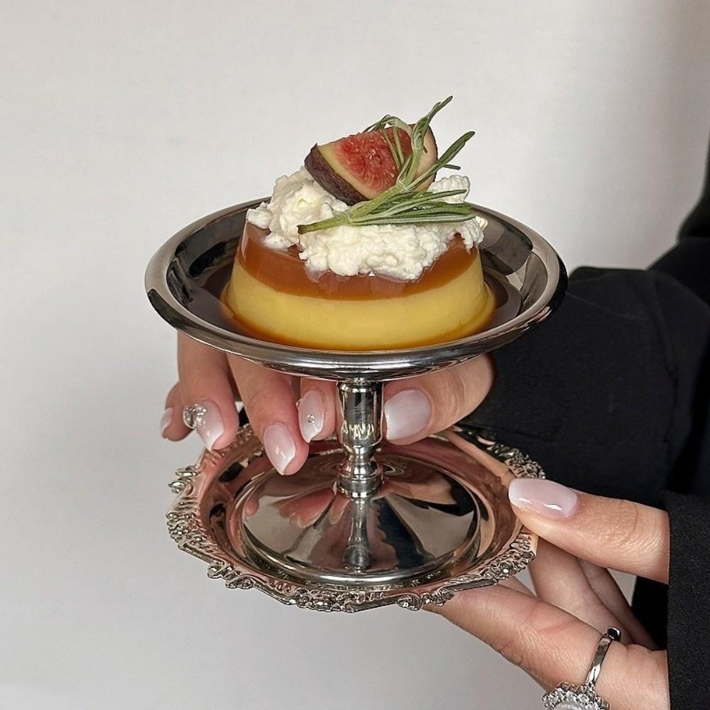 Retro 304 Edelstahl Eisbecher Retro-Stil Blütenförmiger Dessertbecher Obst Joghurt Dessert Salatschüssel Bar Geschirr