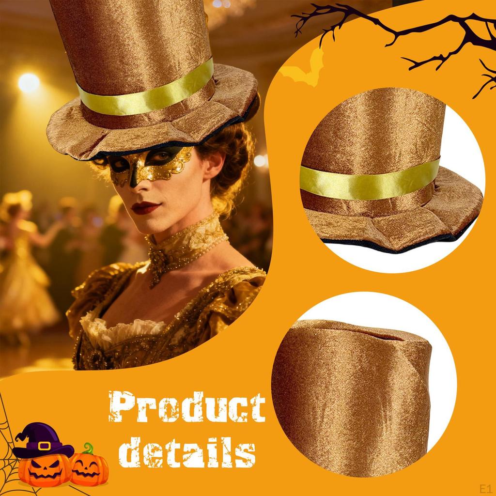 Top Hat Black Magician Butler Dress Up Costume Accessory Novelty Formal