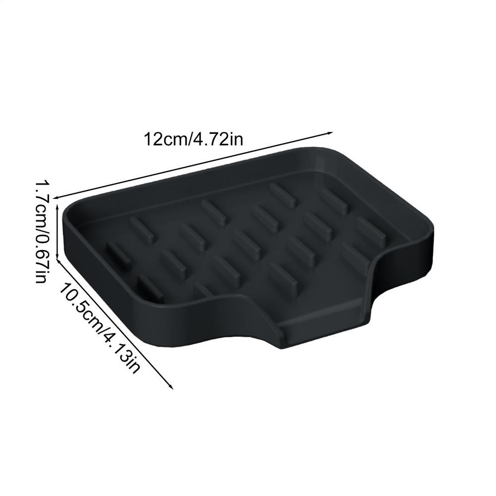 Bathroom Soap Dish Non-Slip Sponge Drainer Non-Slip Silicone Soap Drain Holder For Shower Bathtub Dishwasher Sink Bathroom