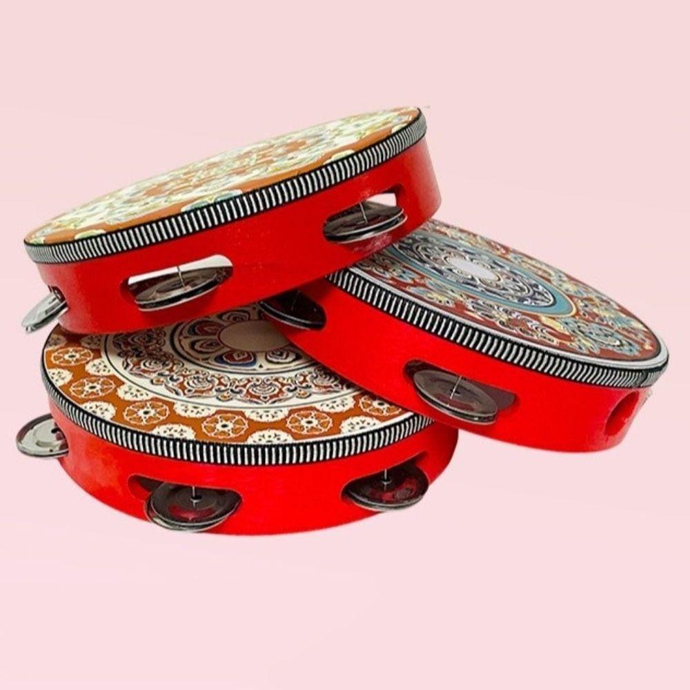

Wooden Floret Hand Drum Chinese Style Music Percussion Instrument Holiday Party Style 6