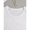 T-shirt Voilier Lavis à l'Encre Peint à la Main, Printemps/Été Simple Col Rond Color-Block Tendance Coupe Ample Polyvalent Décontracté Manches Courtes