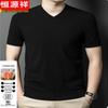 Men's V-Neck Short-Sleeve Wool Blend Sweater