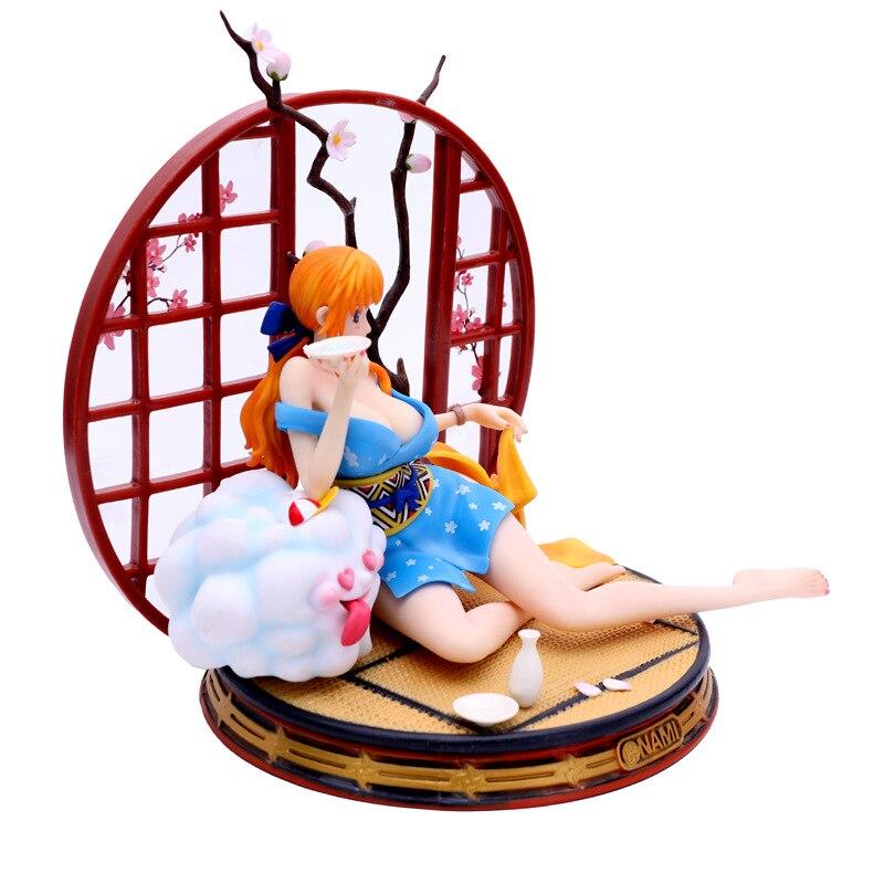 Wano Country Kimono Nami Action Figure 26cm Model Anime Prototype Statue Collection Toy Desktop Decoration Figma
