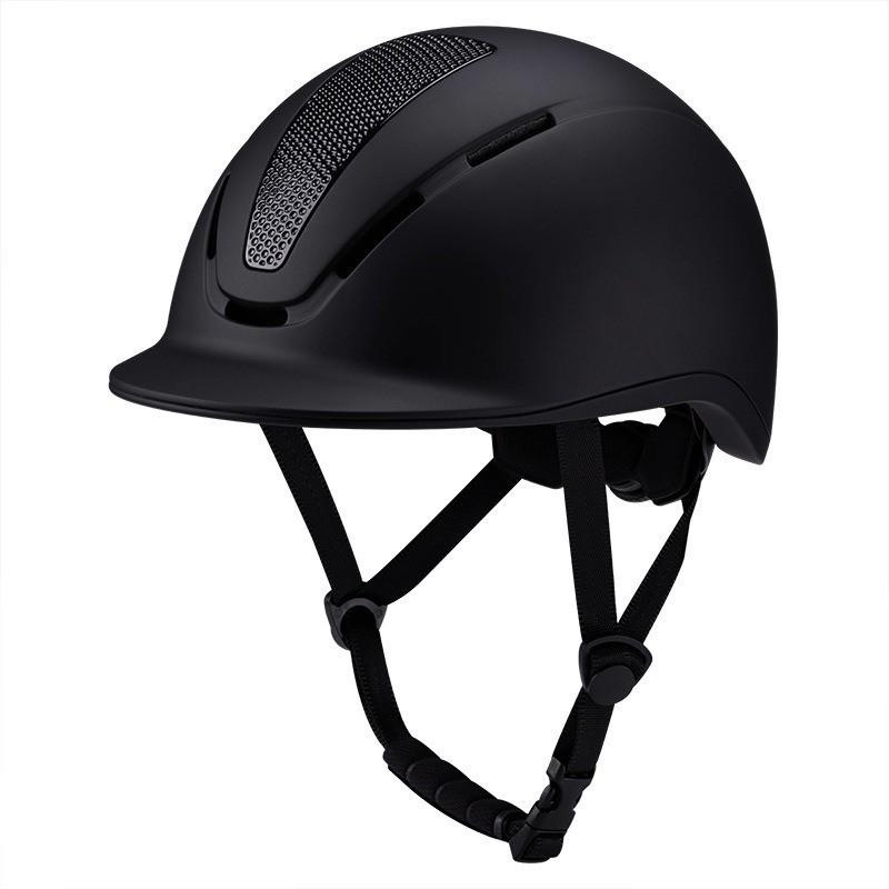 Riding Helmet Adult Child Equestrian Matte Black Breathable Shockproof Safety Gear With Accents
