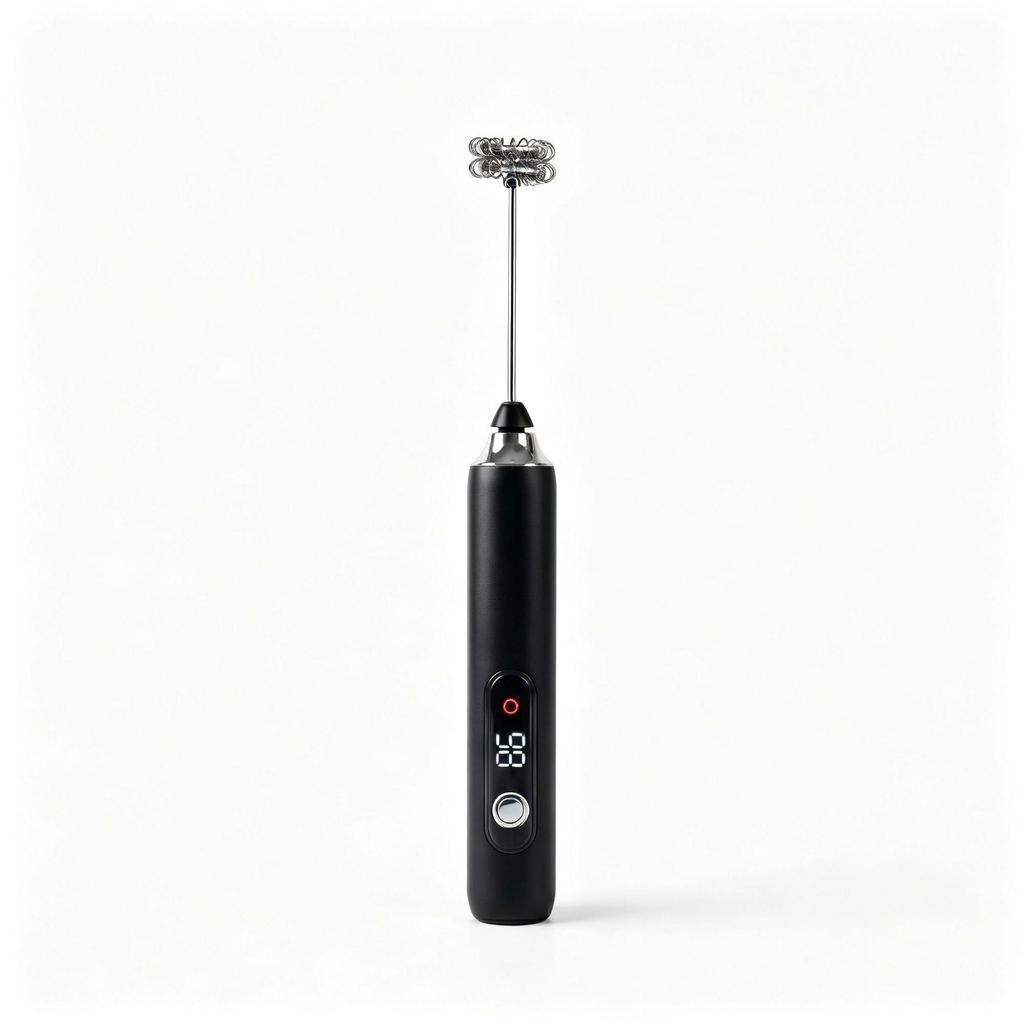 Smart Digital Milk Frother with Type-C Charging – Handheld Egg Beater & Coffee Frother