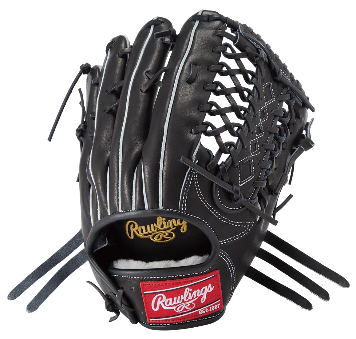 

Rawlings baseball adult HOH PRO EXCEL black size cm worn on the left glove, size, softball, GR5HESH99, [outfielder], 12.75 (for right-handed throwers, чёрный