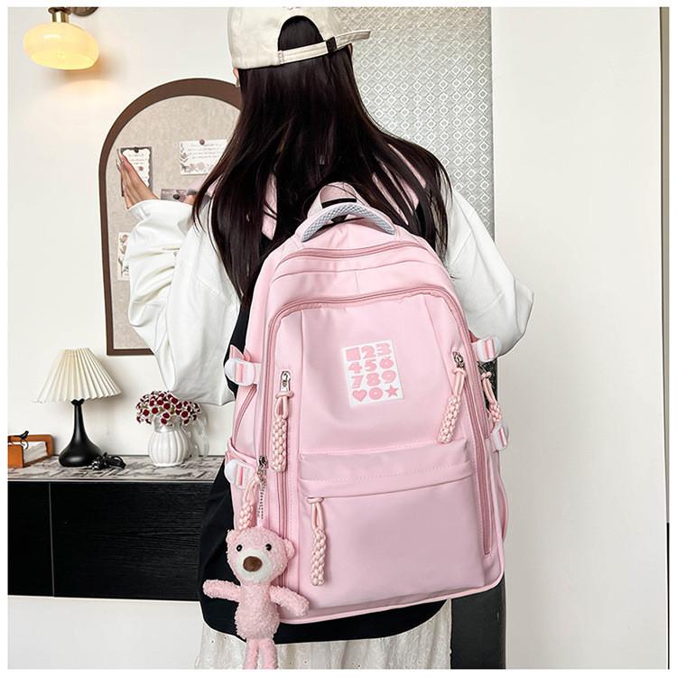 Cute Japanese Style Nylon School Backpack For Girls Boys High Capacity Lightweight