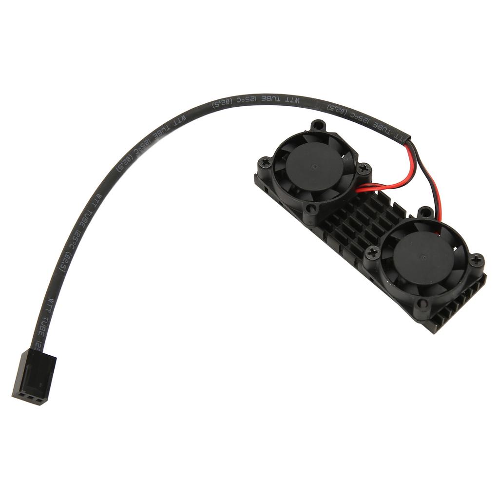 M.2 2280 SSD Heatsink 3pin Power Aluminium Alloy ABS 2 Cooling Fans M.2 2280 SSD Cooler for Desktop Computer