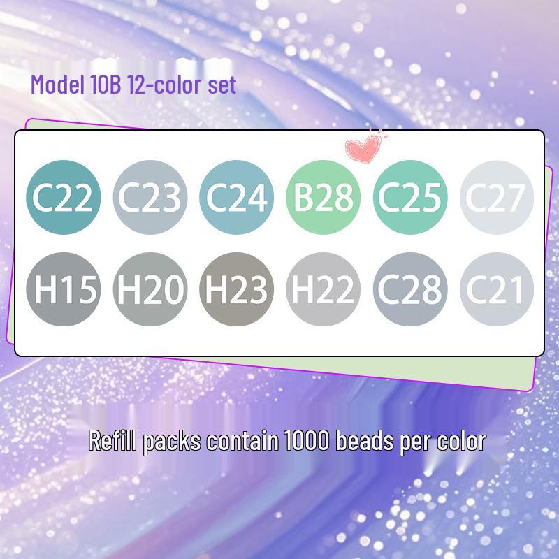 Pinbeads Fusion Beans Refill Pack: All-Color Series, 1000 Beads (2.6mm) for DIY Puzzle Crafting
