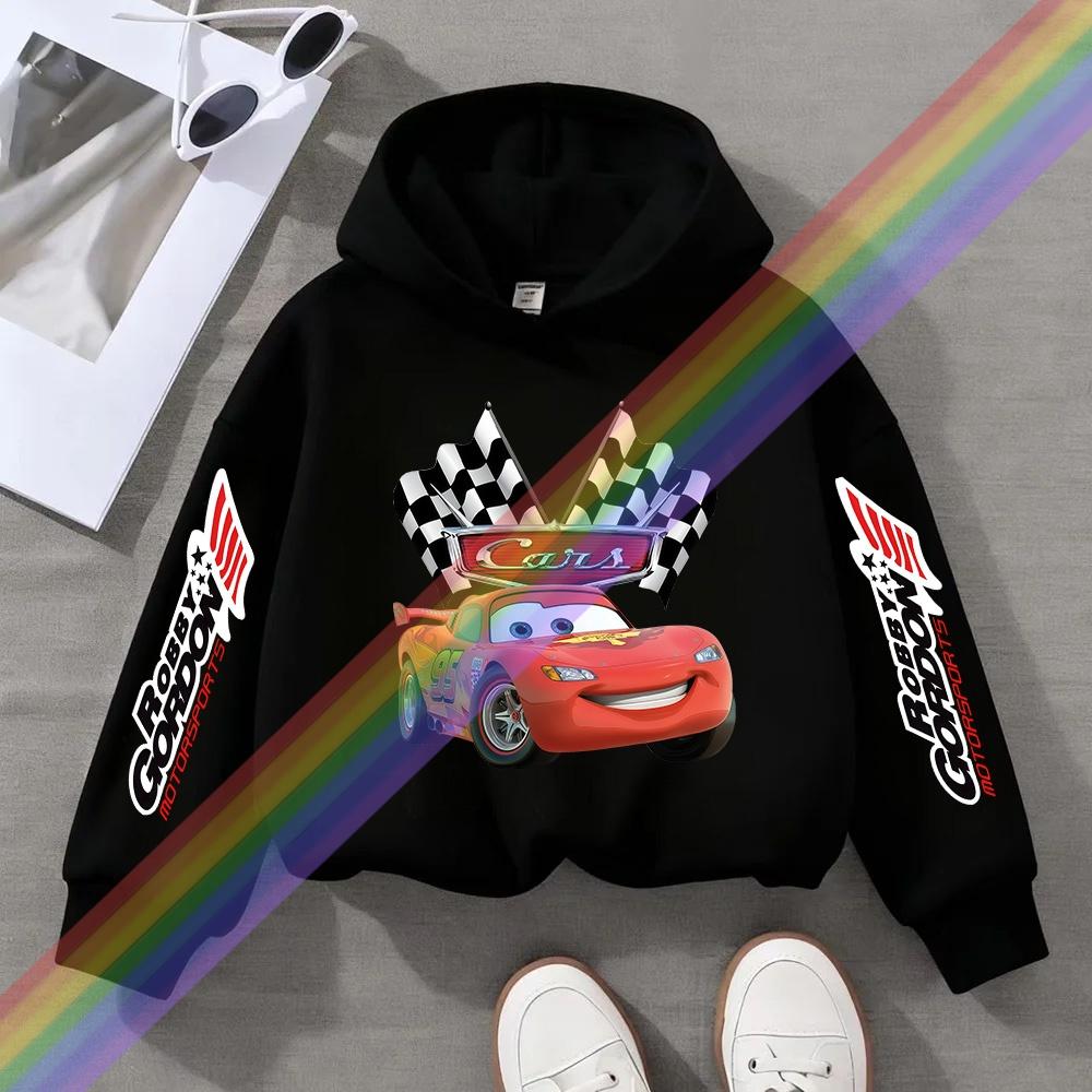 Children Hoodie Long Sleeve Car Print Spring Autumn Kid Boy Clothes Fashion Pullover