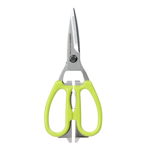 Green Bell Stainless Steel Cooking Scissors, Green, G-2006