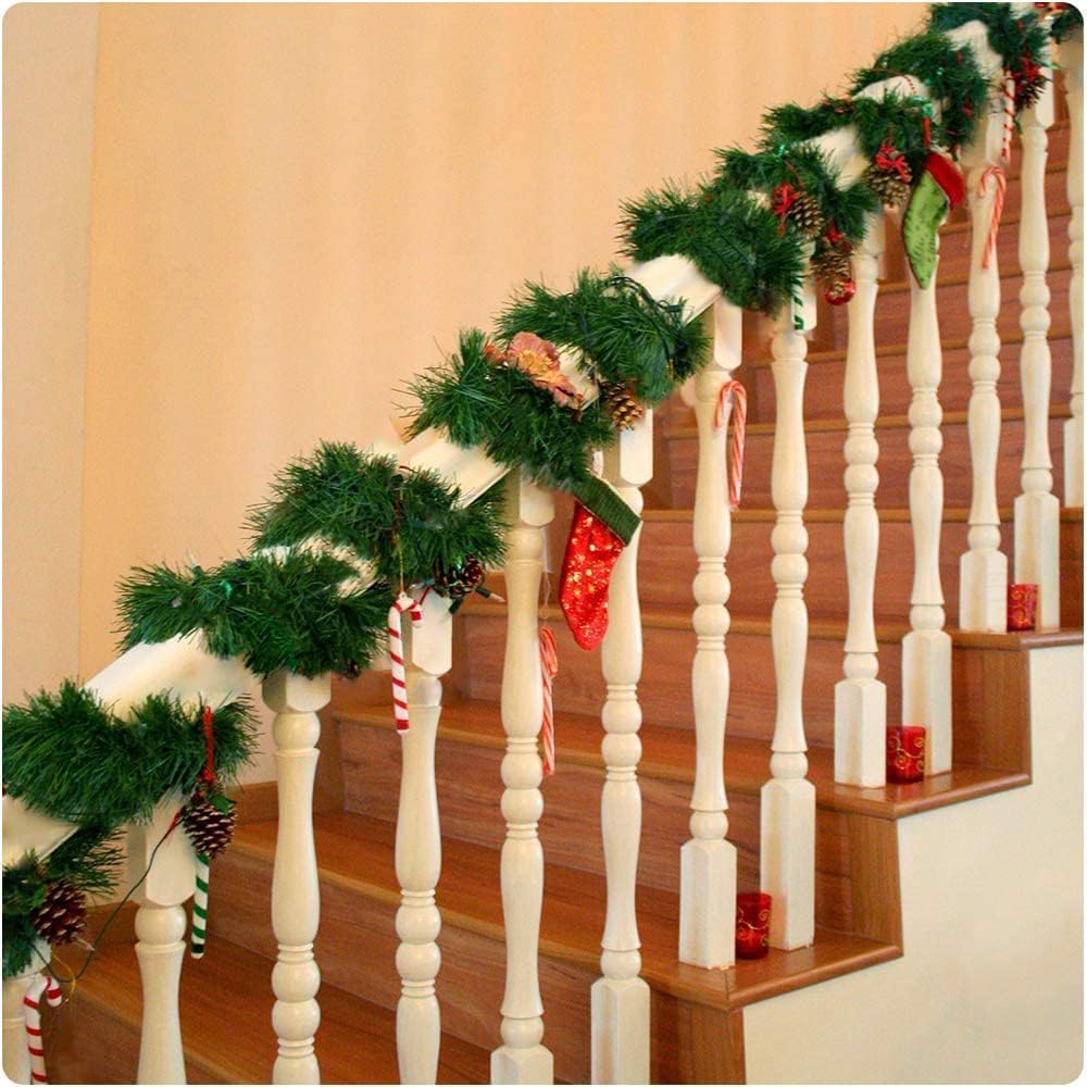 22/5.5m Artificial Christmas Rattan Grass Pine Leaf Rattan Strip DIY Garland Xmas Tree Ornaments Wedding New Year Party Supplies