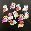 50Pcs Multicolor Cute Owl Design 2 Hole Wood Button Bag Clothes Sewing Accessory