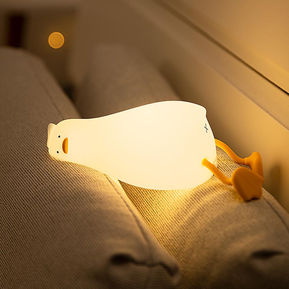 Silikon Ente Nachthimmel Led Nachtlicht Wiederaufladbare Lampe USB Cartoon Kinder Kid Schlafzimmer Kreative Dekoration Geburtstag Geschenk
