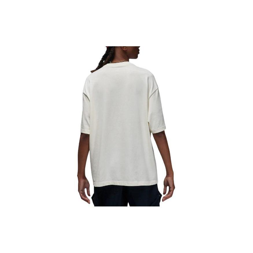 Jordan Oversized T-Shirt Round Neck Logo Drop Shoulder Loose Short Sleeve Men T-Shirts White DZ7314133