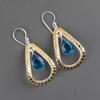 Swiss Blue Topaz 925 Sterling Silver Earrings Jewelry, Handmade Gorgeous Silver Earrings, Topaz Gemstone Jewelry For Love