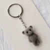 Kitten Cat Charm Keychains Women Car Keyring Backpack Handbag Charm Pendant
