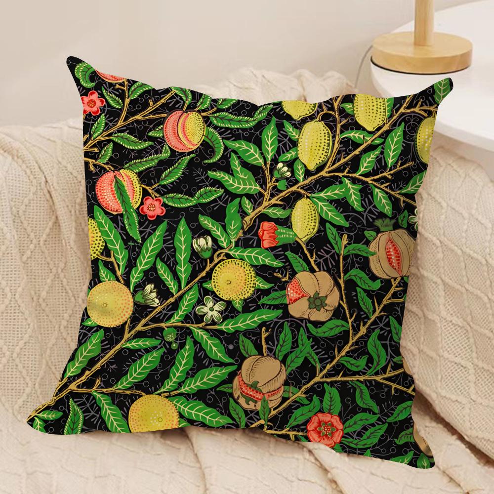 Classic MMorris Art Cushion Cover Short plush Doublesided Print Square Throw Pillow Covers Sofa Home Cushion Decor