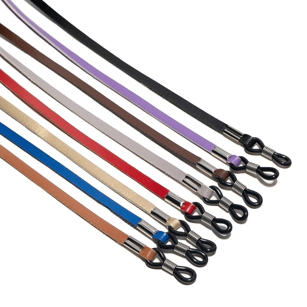 Adjustable PU Leather Eyeglass Straps For Men And Women Anti Slip Sunglasses Holder Set