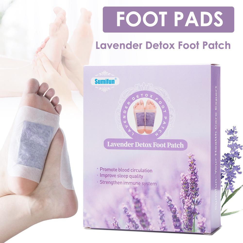 Sumifun 12/50 PCS Lavender Detox Foot Patches Relieving Foot Fatigue Effective Improve Sleep Quality Health Organic Detox Relax Foot Care Tool