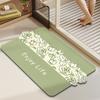 Nordic Simple Flowers Moisture-wicking Quick Drying Bathroom Floor Mat Bathroom Odd Shape Anti-dirty Wear-resistant Diatomium Mud Carpet