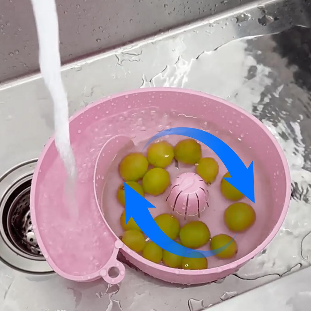 Washer Snail Shape Fruit Drainer Basket Portable Kitchen Cleaning Bowl with Strainer Vegetable Washing Basket Kitchen Supplies