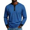 Men's Striped Long Sleeve T Shirt Base Layer for Athletic Commute Daily Wear