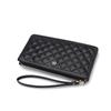HR Damenhandtasche, Langes Damenportemonnaie, Reißverschluss-Clutch, Schwarz