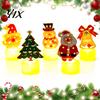 Decorative Lights for Showcases Christmas Electronic Candle, Flameless LED Candles, Warm Light Santa Claus Gift Ideas Party Snowman Tree and