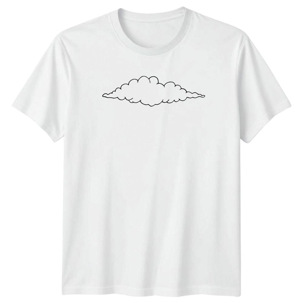 Simple Minimalist Cloud Outline TShirt Minimalist Art Weather S
