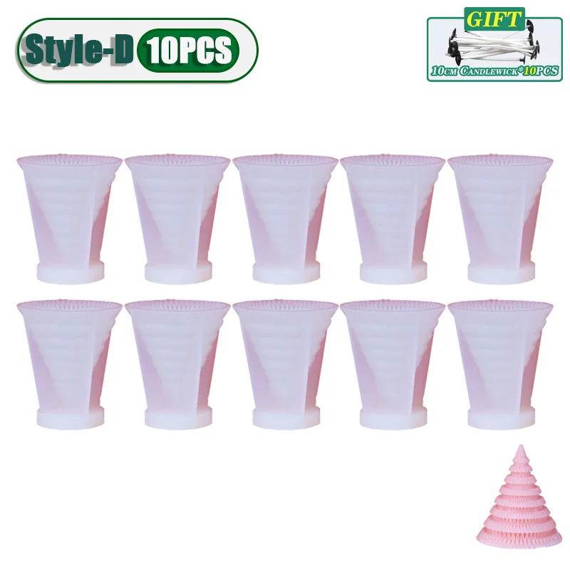 1-20PCS Christmas Tree Silicone Candle Mold Diy Plaster Aromatherapy Candle Mold Handmade Soap Mold Christmas Decoration