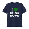 I Heart Irish Boys T Shirt Love Trendy Y2K St Patricks Day Lucky Slogan vintage Washed Soft Slightly Casual designer clothes