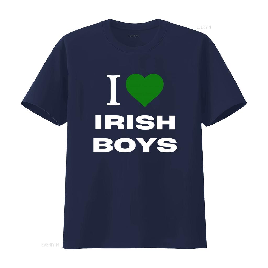 I Heart Irish Boys T Shirt Love Trendy Y2K St Patricks Day Lucky Slogan vintage Washed Soft Slightly Casual designer clothes