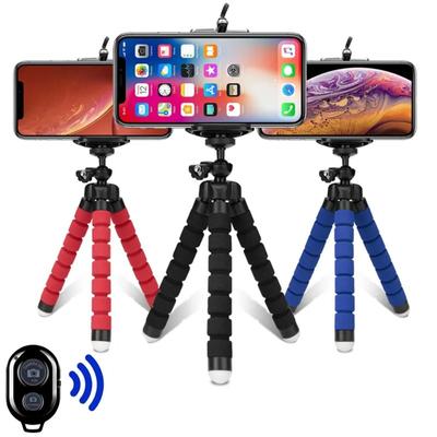 Trípode para teléfono, soporte para cámara móvil, clip para teléfono inteligente, monopié, soporte para trípode, mini trípode pulpo para teléfono
