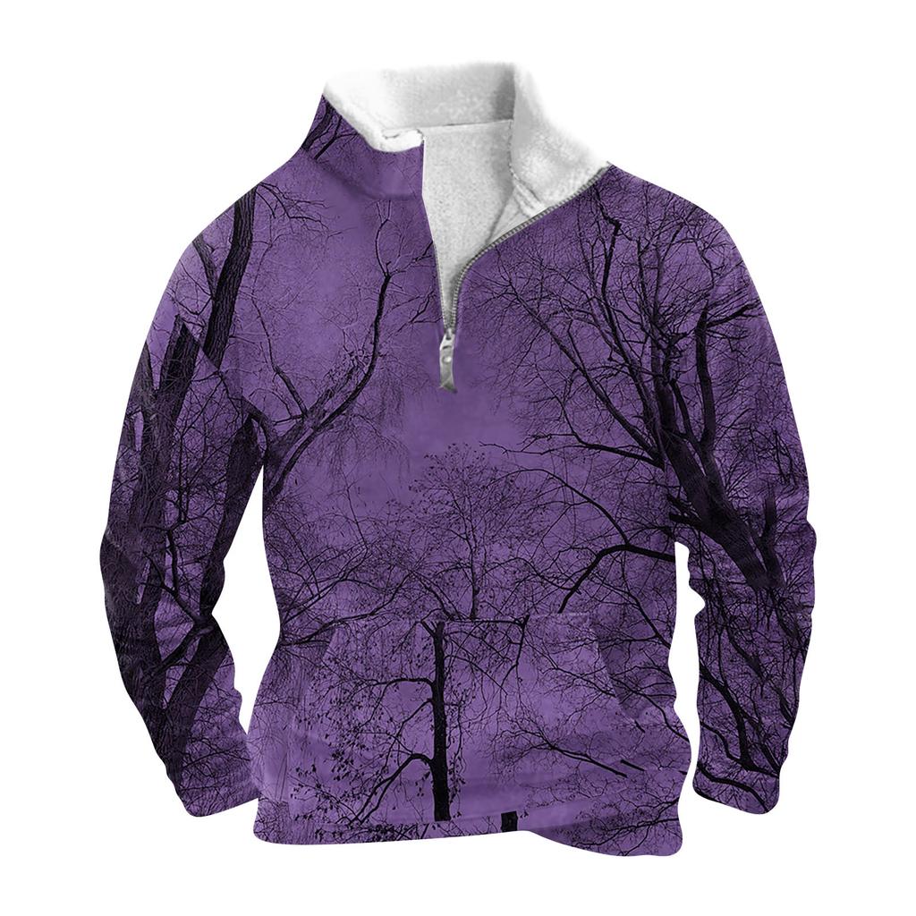 Das Herren-Sweatshirt mit Stehkragen im Frühling und Herbst ist ein Outdoor-Freizeitpullover