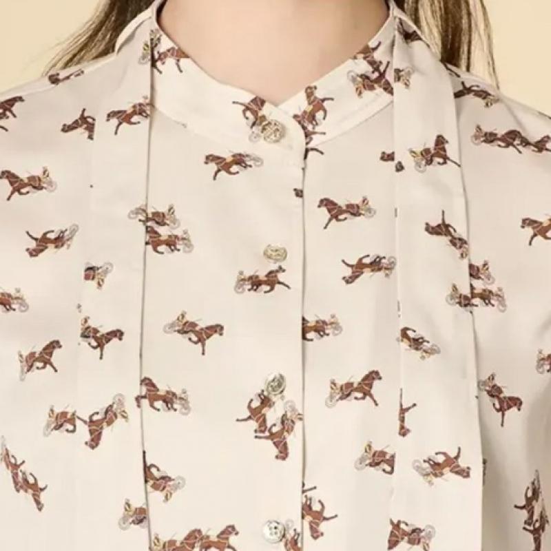 BCBG Classic Type Print Blouse B4f8b440