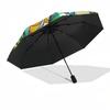 1pc Stained Glass Duck Design Automatic Opening Folding Umbrella with 8-Bone Iron Frame - Perfect for Outdoor Use, Festive Gifts, Travel, Daily Use, a