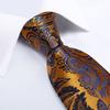 Dibangu Men Tie Paisley Wedding Tie for Men Hanky CufflinkS Silk Men Tie Set Party Business Fashion