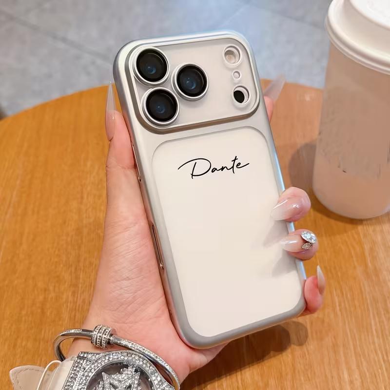 

Personalized Signature Name Letters Frosted PC Phone Case For iPhone 17 16 15 14 13 12 Pro Max Custom Gifts For iPhone 13